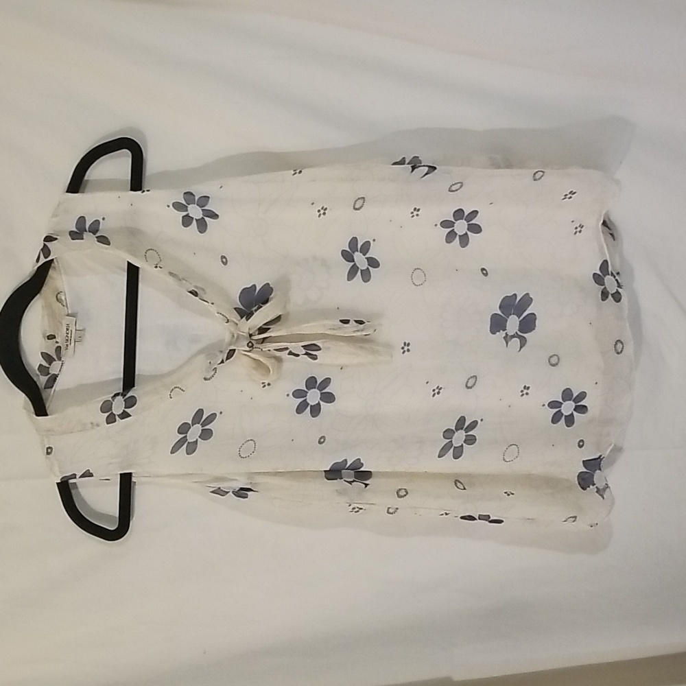 Via Signoria  Sheer Overlay Lined Ivory Floral Size L